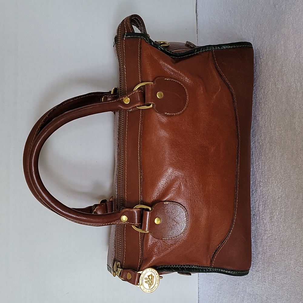 Brahmin vintage brown leather handbag
